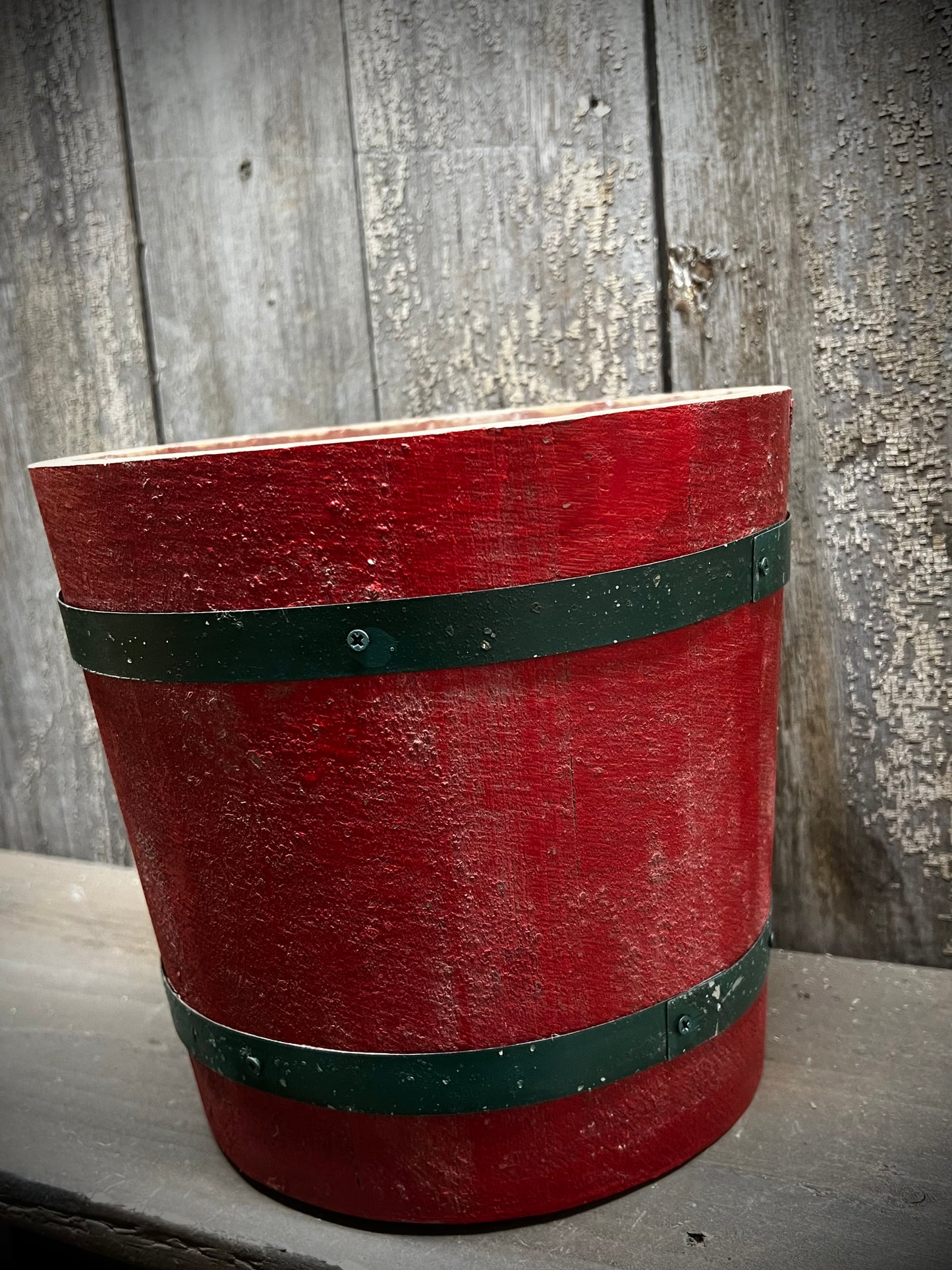 Barrel Bucket, HOLIDAY RED & GREEN