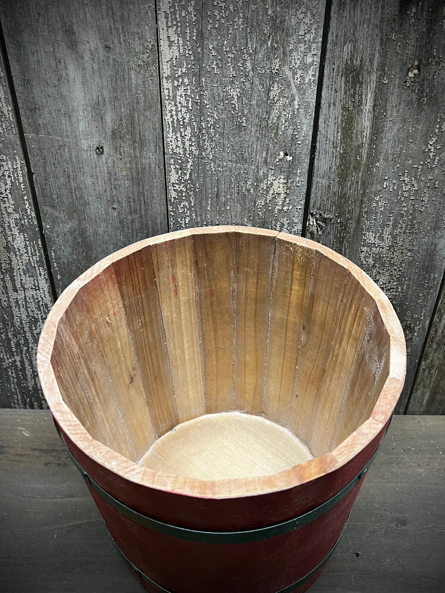 Barrel Bucket, HOLIDAY RED & GREEN