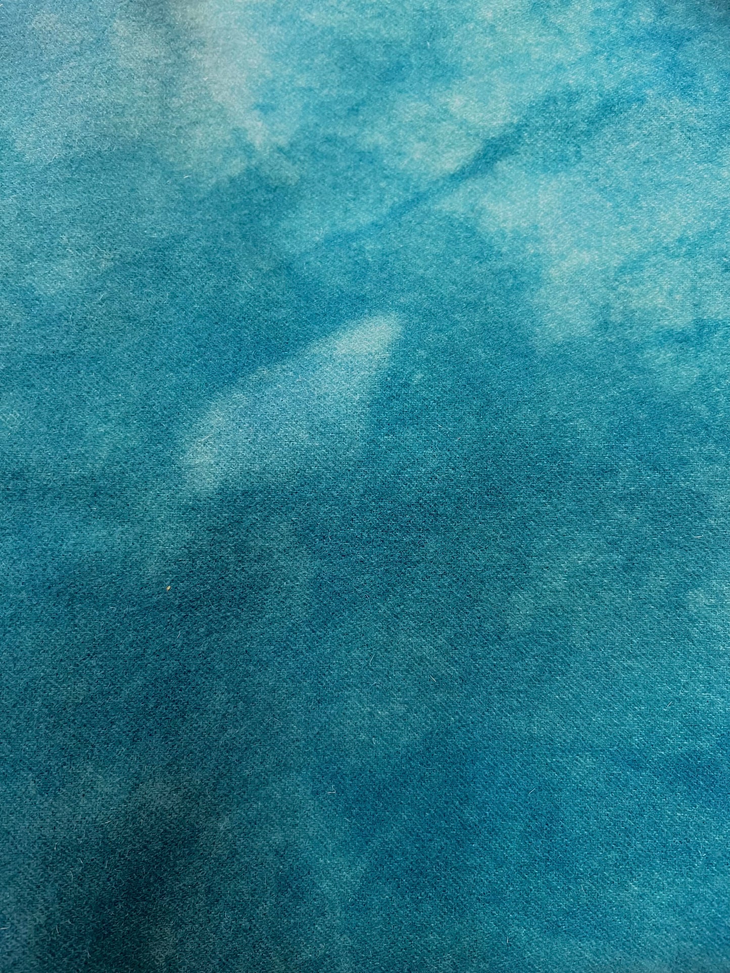 Hand Dyed Wool, Fat Quarter, BLUE CURAÇAO