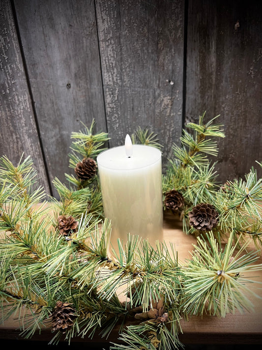 Candle Ring, 6.5", HOLIDAY PINE