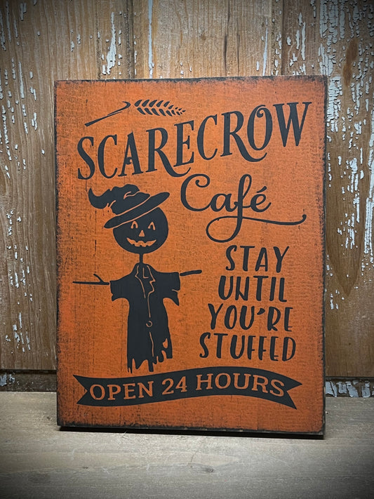 Sign, 8.5"x 11", SCARECROW CAFE