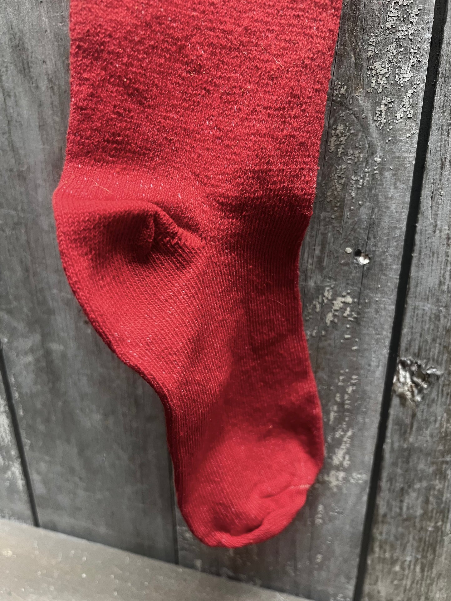 Stocking, Cotton, 27", RED