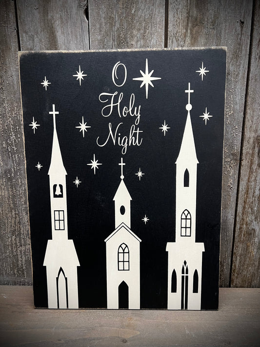 Sign, 12"x 16", O HOLY NIGHT