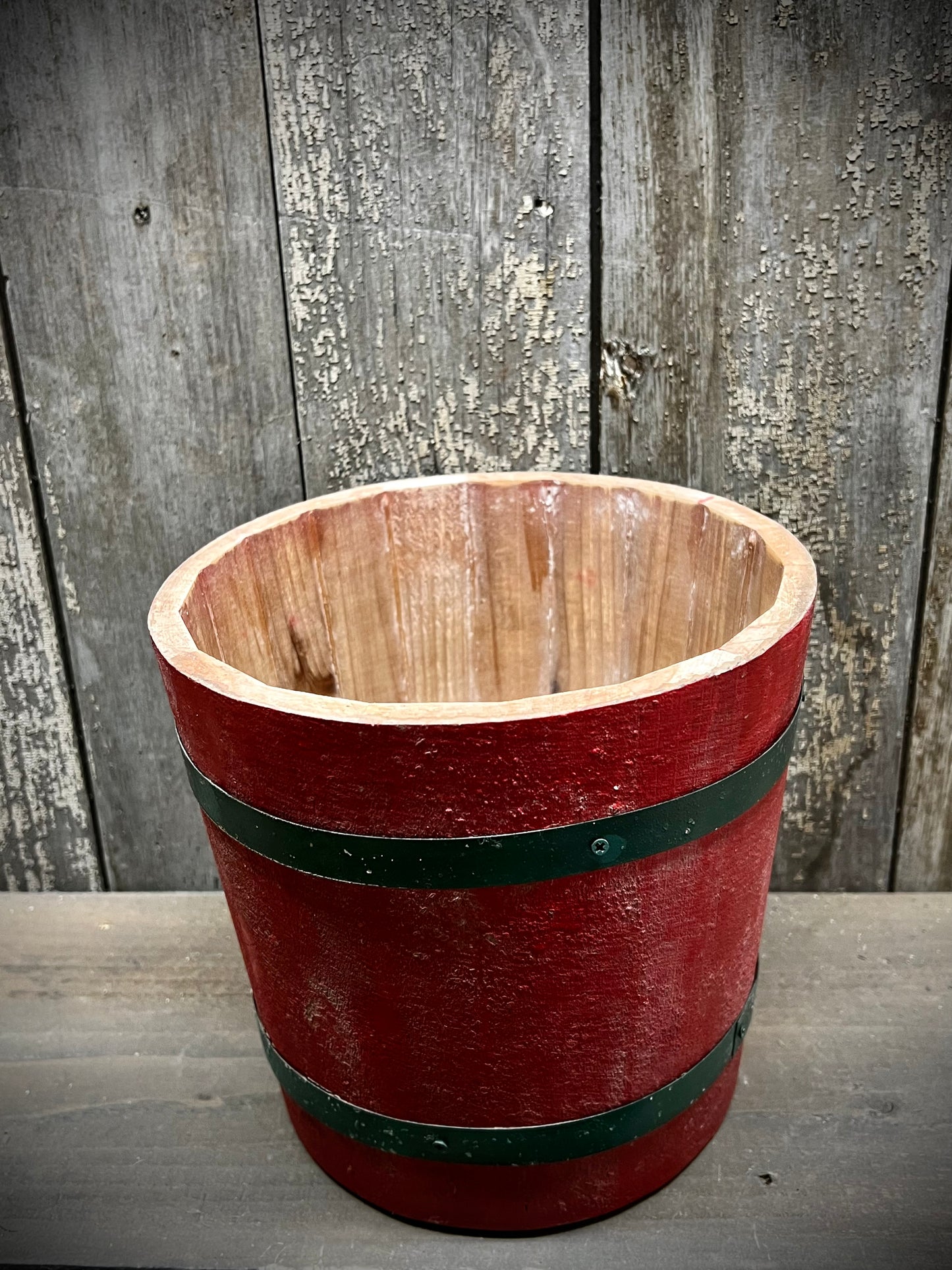 Barrel Bucket, HOLIDAY RED & GREEN