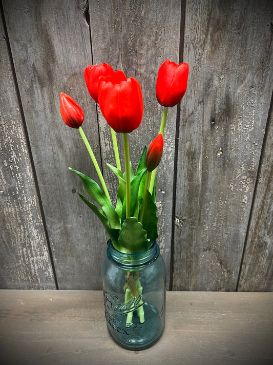 Bunch, Real Feel Tulips, RED