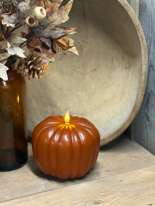 Candle, 6", TIMER, PUMPKIN