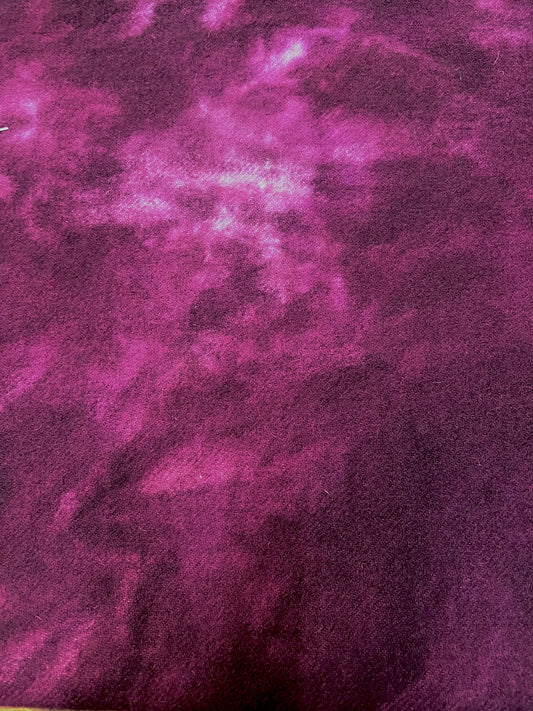 Hand Dyed Wool, 1/2 Yard, RIPE PLUM