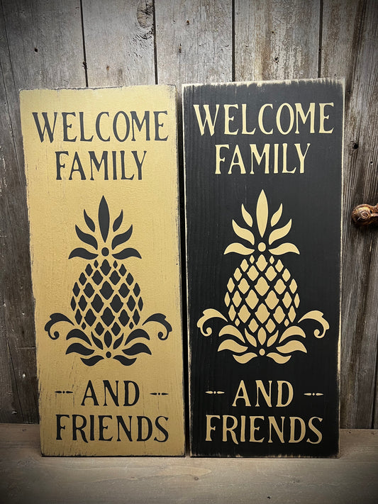 Tavern Sign, 9"x 22", PINEAPPLE WELCOME