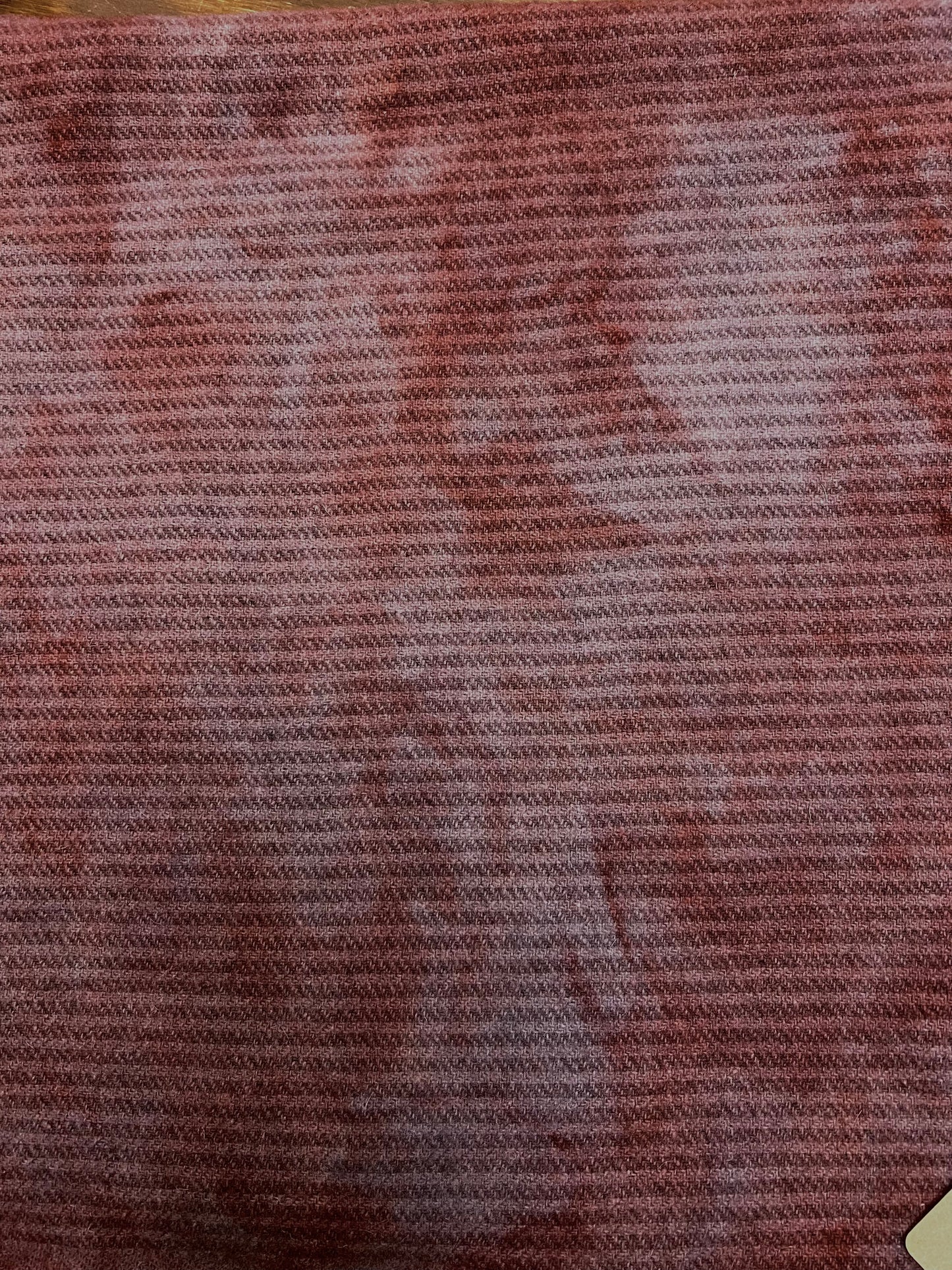 Hand Dyed Wool, 1/2 Yard, RASPBERRY SWIRL