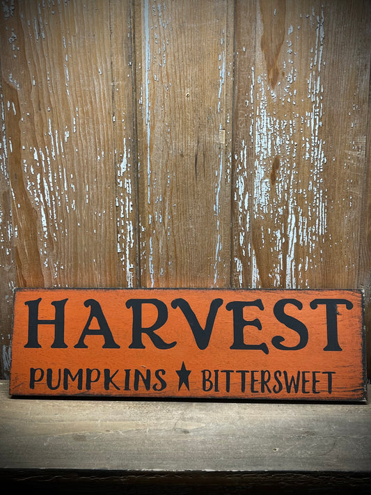 Sign, 6"x 18", HARVEST