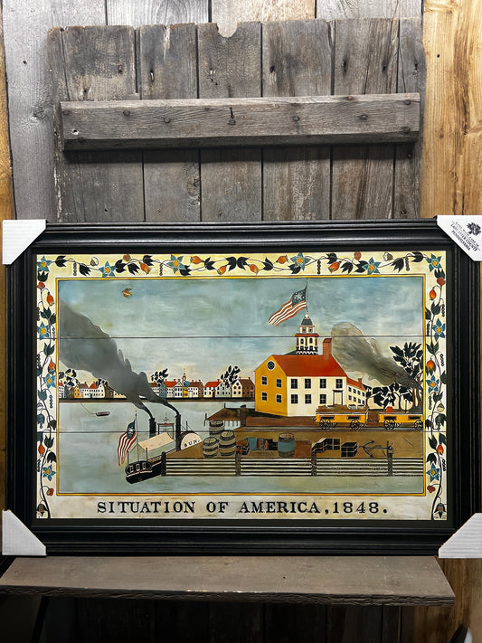 Framed Art, 20X30, SITUATION OF AMERICA 1848
