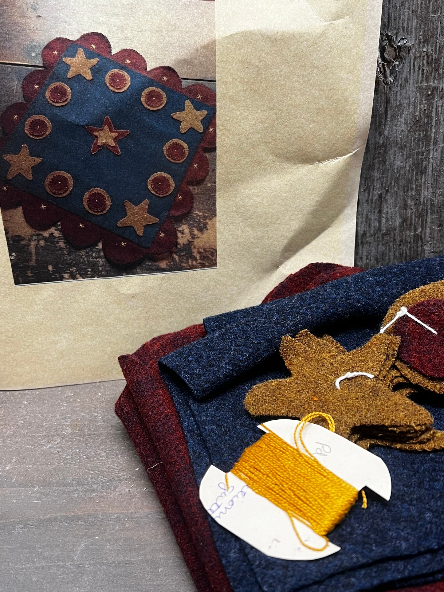 Kit, Wool Applique, PATRIOTIC SQUARE