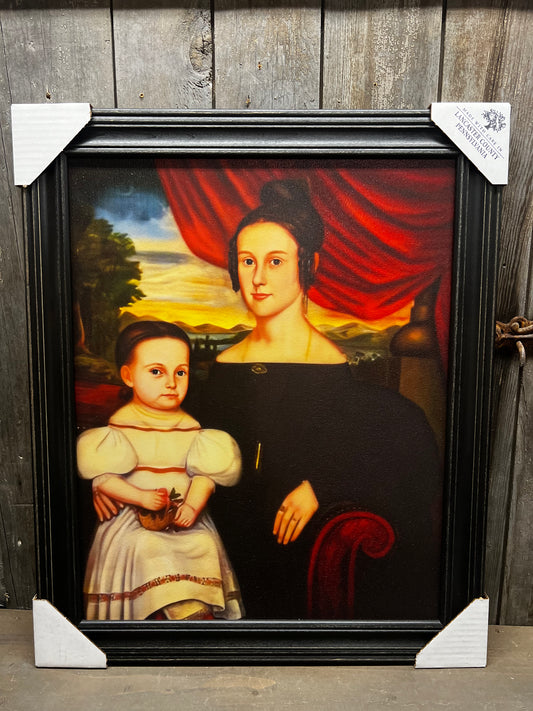 Framed Art, 16x20, MRS. MINER & DAUGHTER