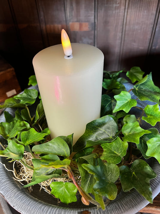 Candle Ring, 4.5", IVY