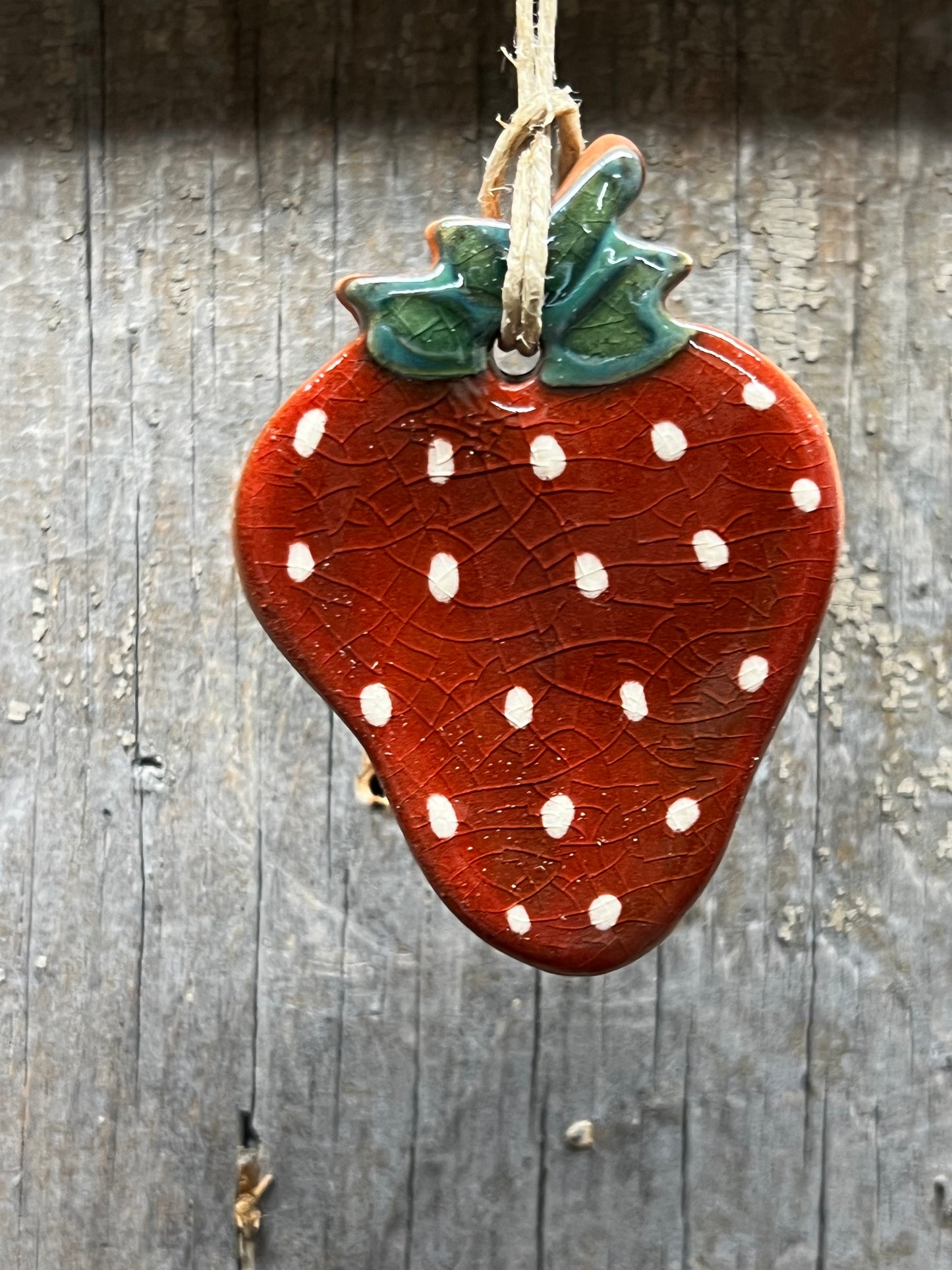 Ornament, Redware, BUMBLEBEES & BERRIES