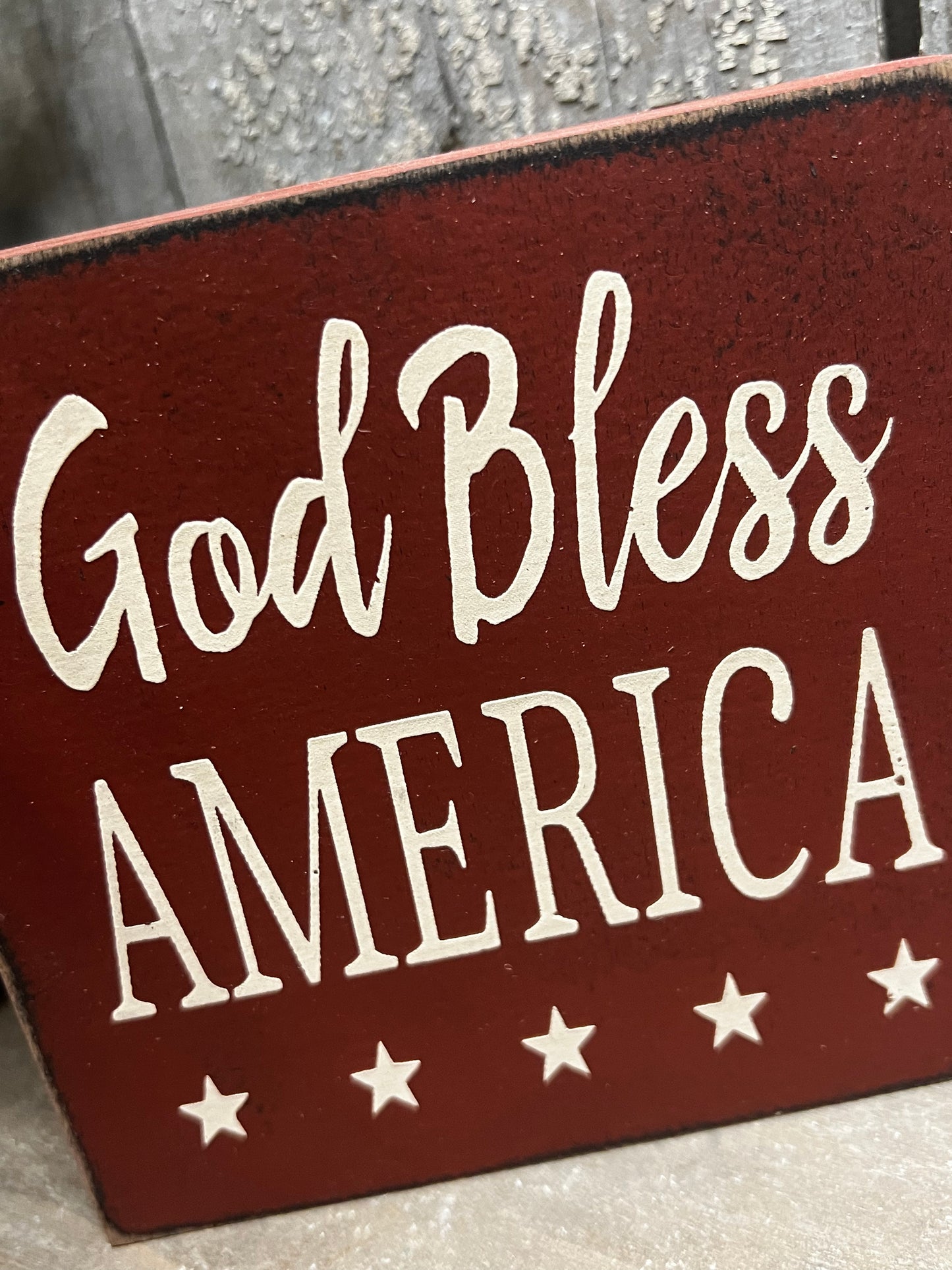 Shelf Sitter, 4.5", GOD BLESS AMERICA