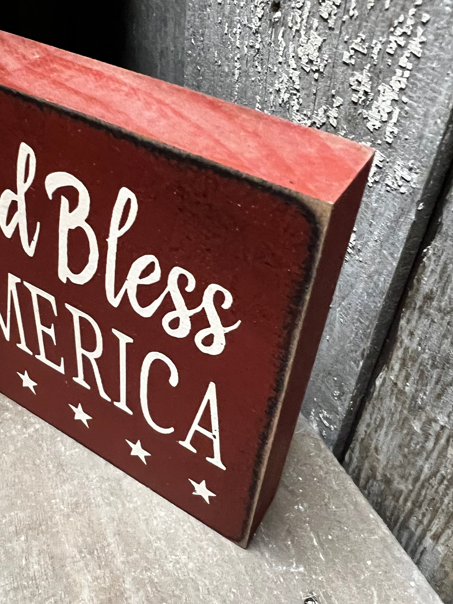 Shelf Sitter, 4.5", GOD BLESS AMERICA