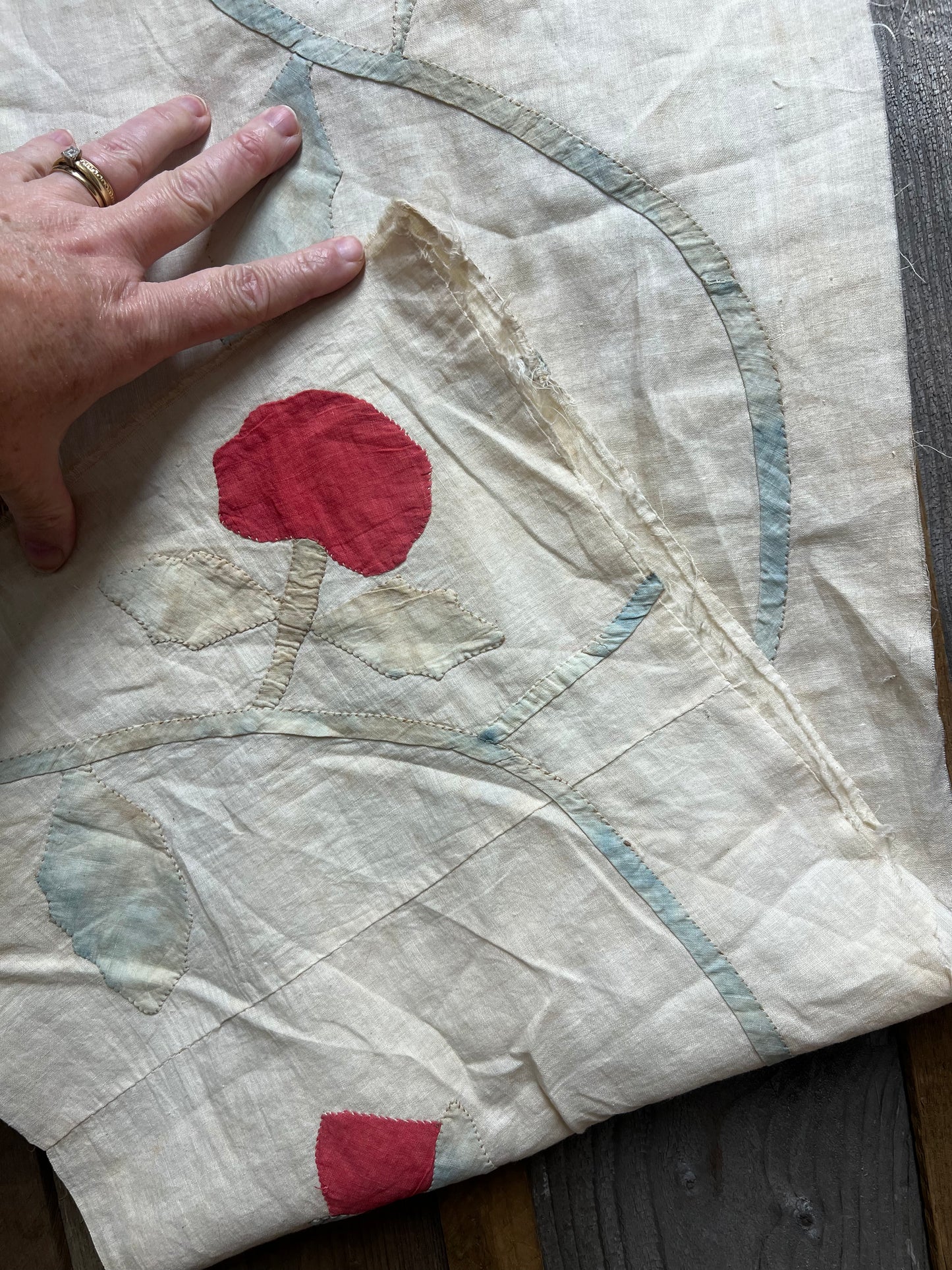 Wall Hanging, 40"x12", OLD QUILT SIDE PANEL
