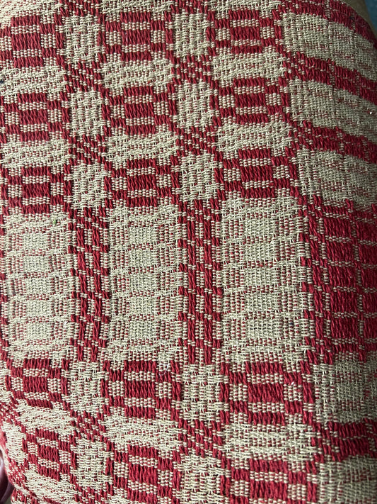 Savannah Curtain, Westbury Weave, RED/TAN
