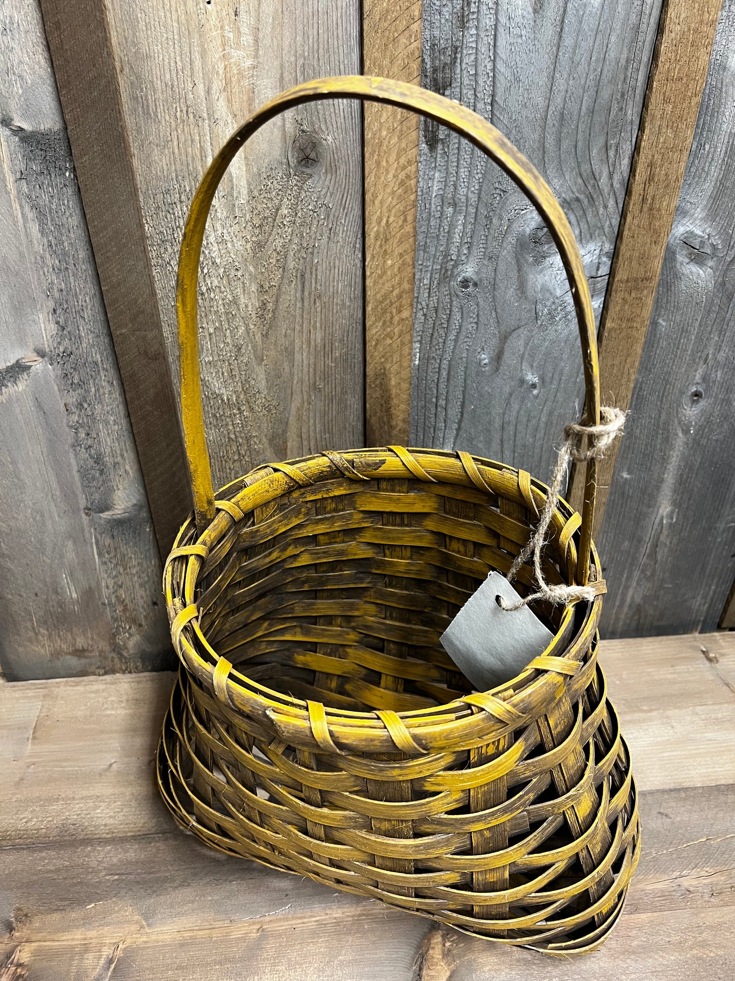 Basket, 14.5", BOHEMIAN W/HANDLE