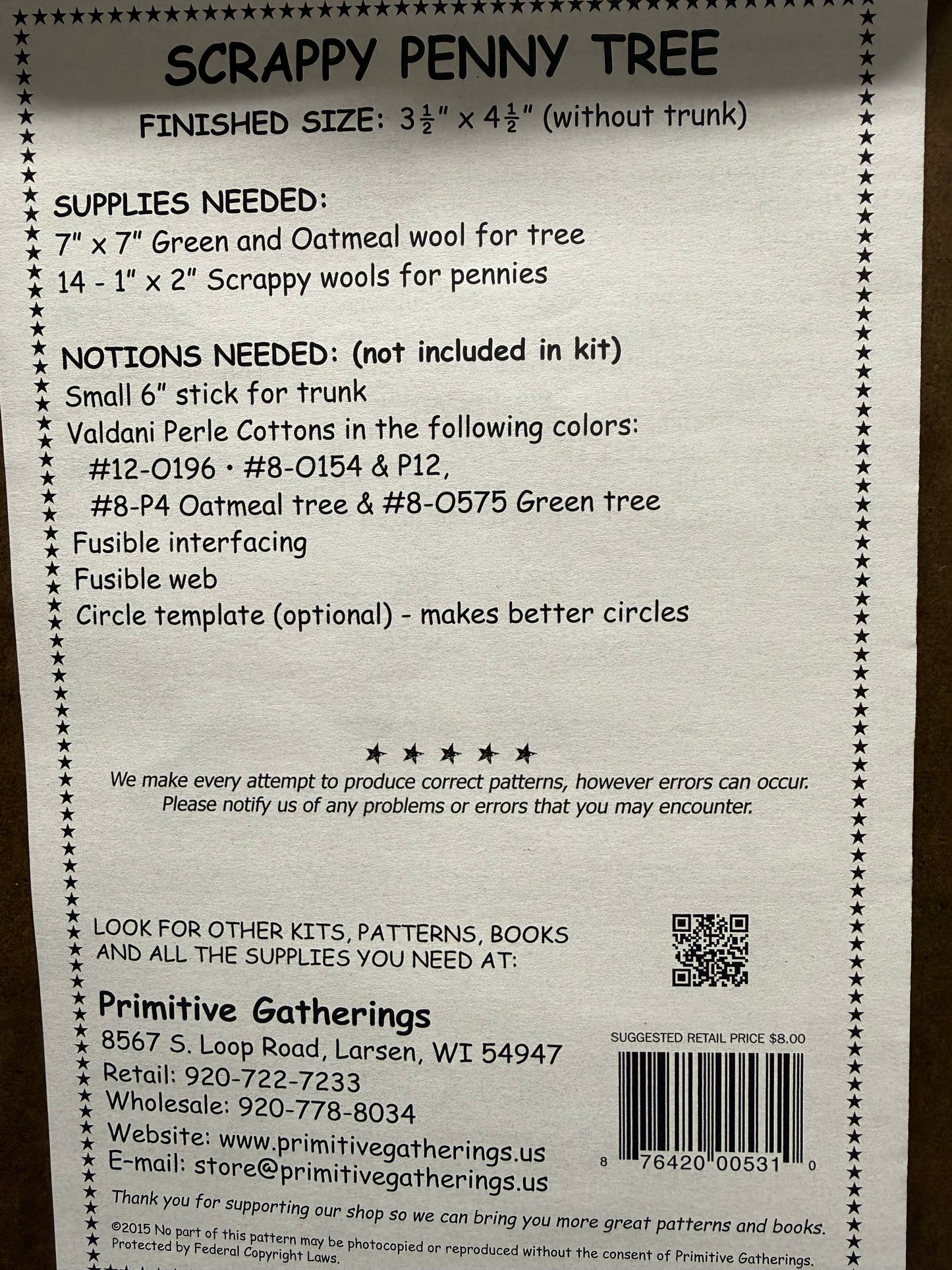 Pattern, WA, SCRAPPY PENNY TREE