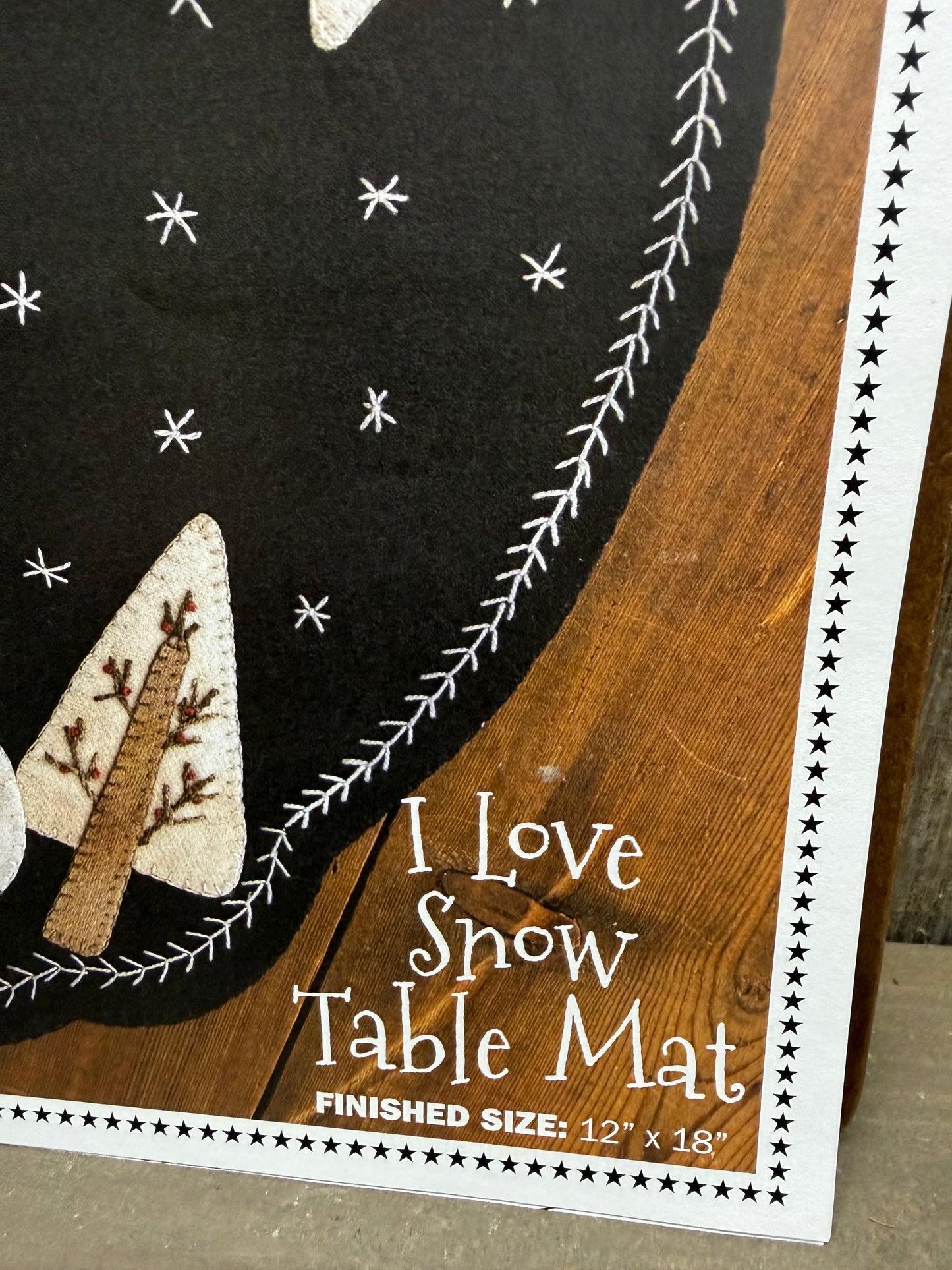 Pattern, WA, I LOVE SNOW TABLE MAT