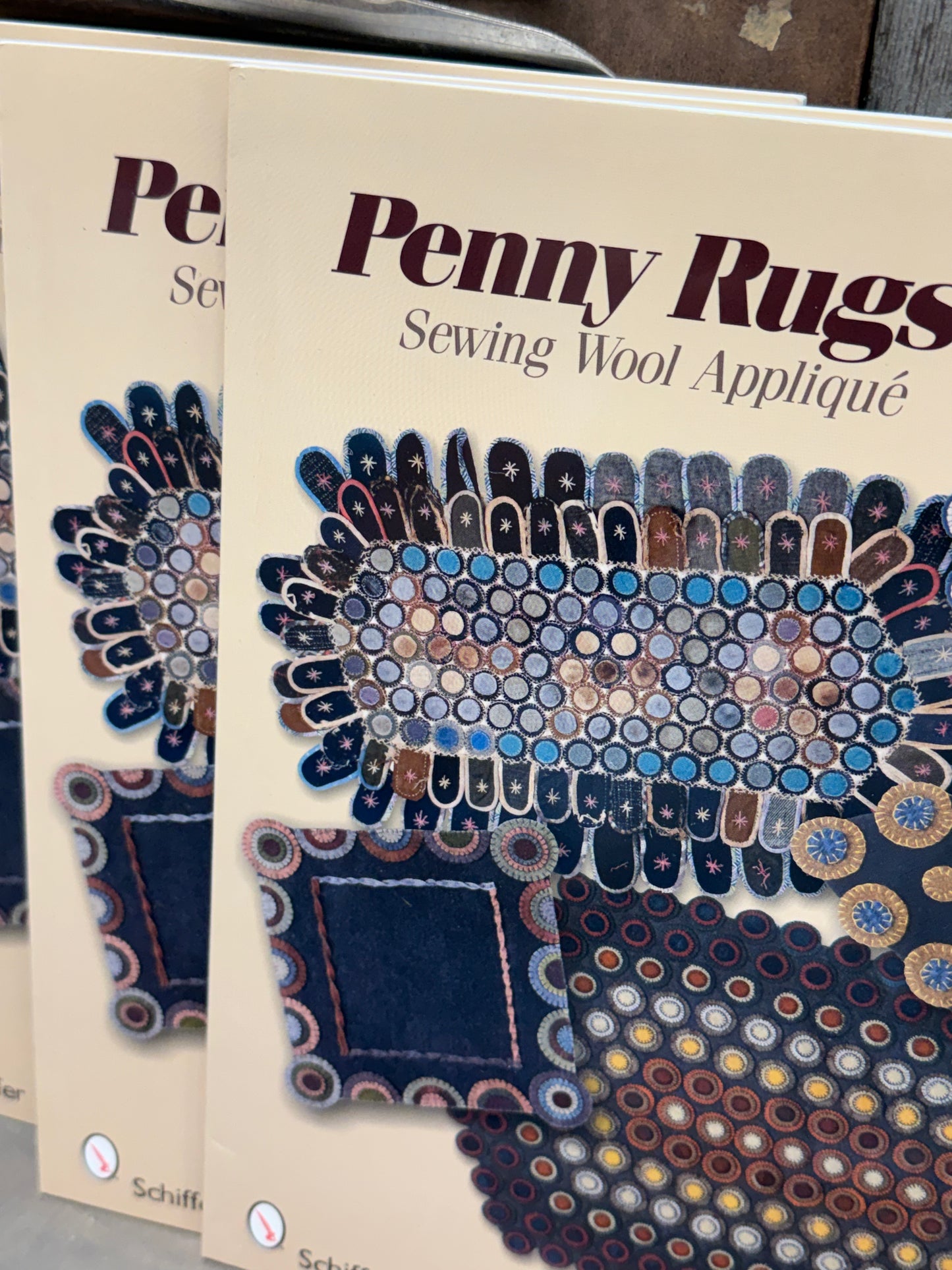 Book, Soft Cover, PENNY RUGS SEWING WOOL APPLIQUE