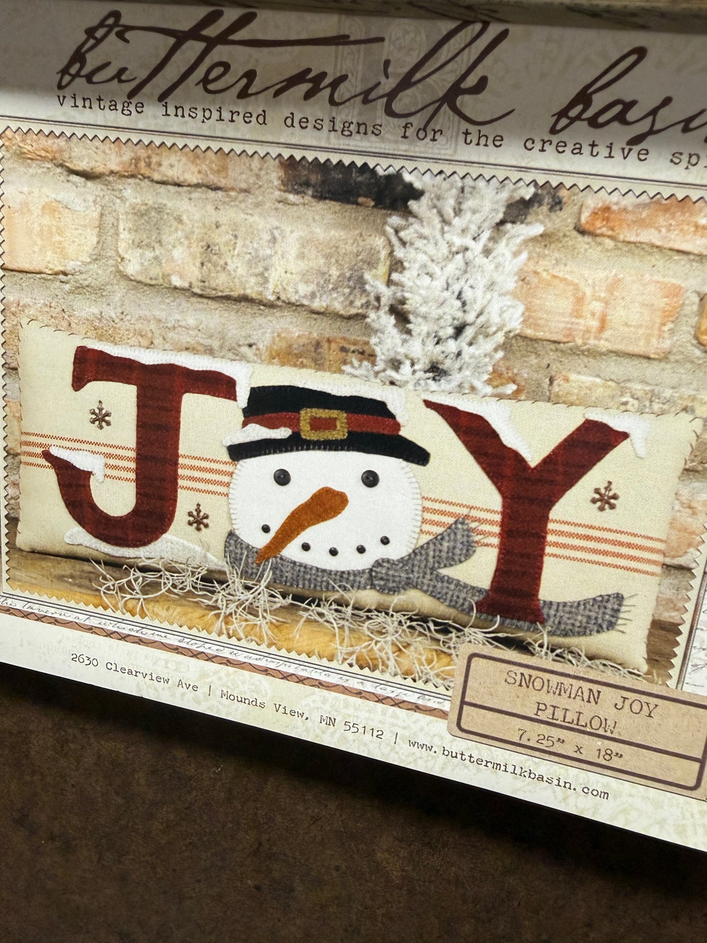 Pattern, WA, JOY SNOWMAN PILLOW