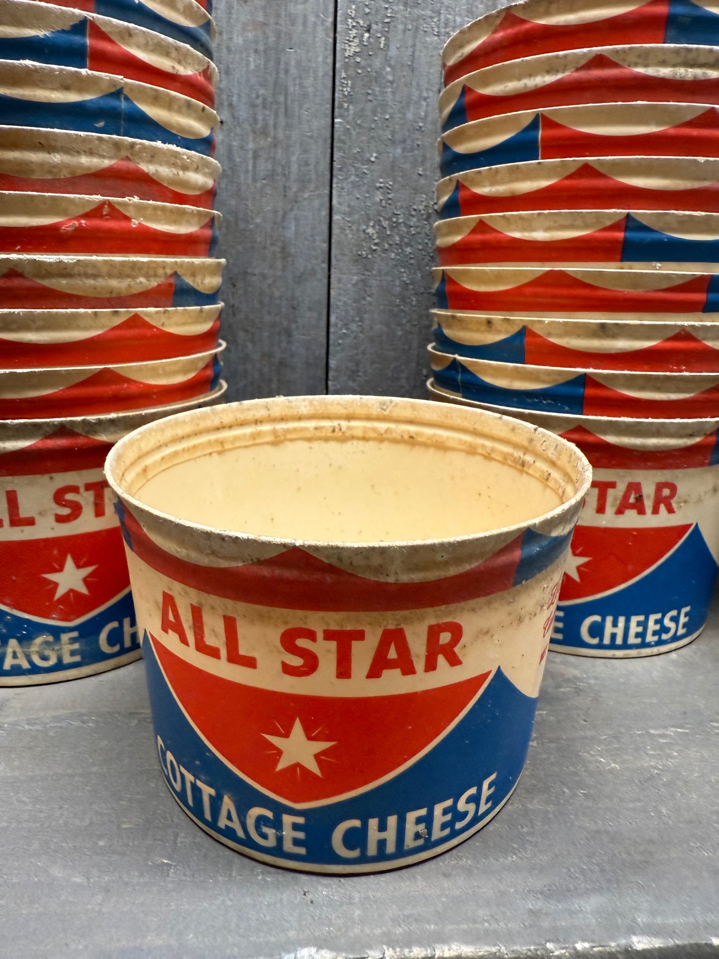 ALL STAR COTTAGE CHEESE, Vintage Container
