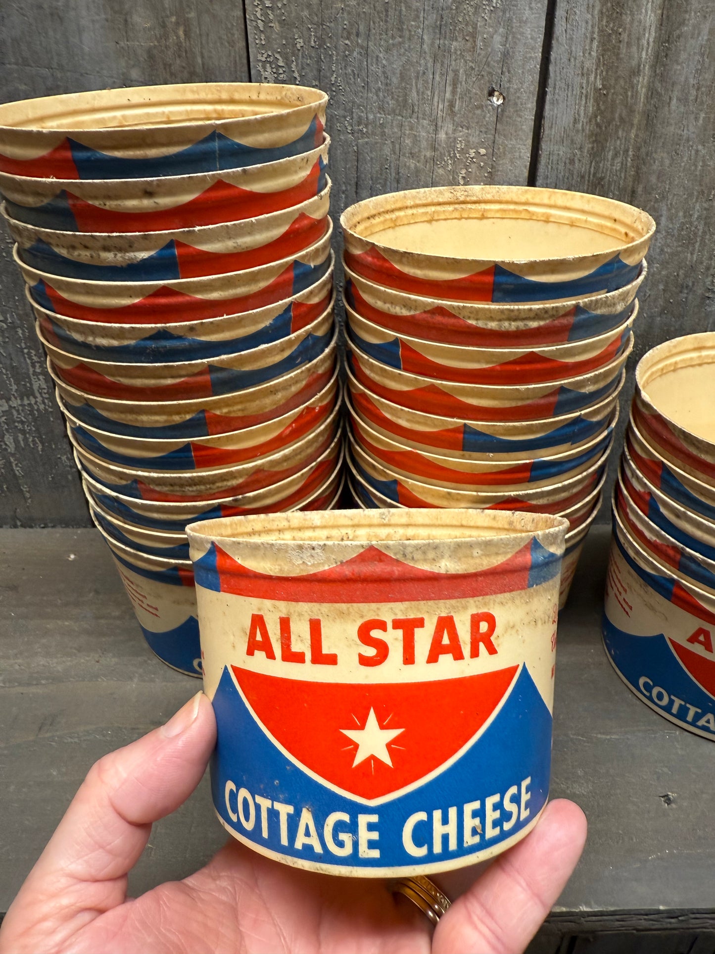 ALL STAR COTTAGE CHEESE, Vintage Container