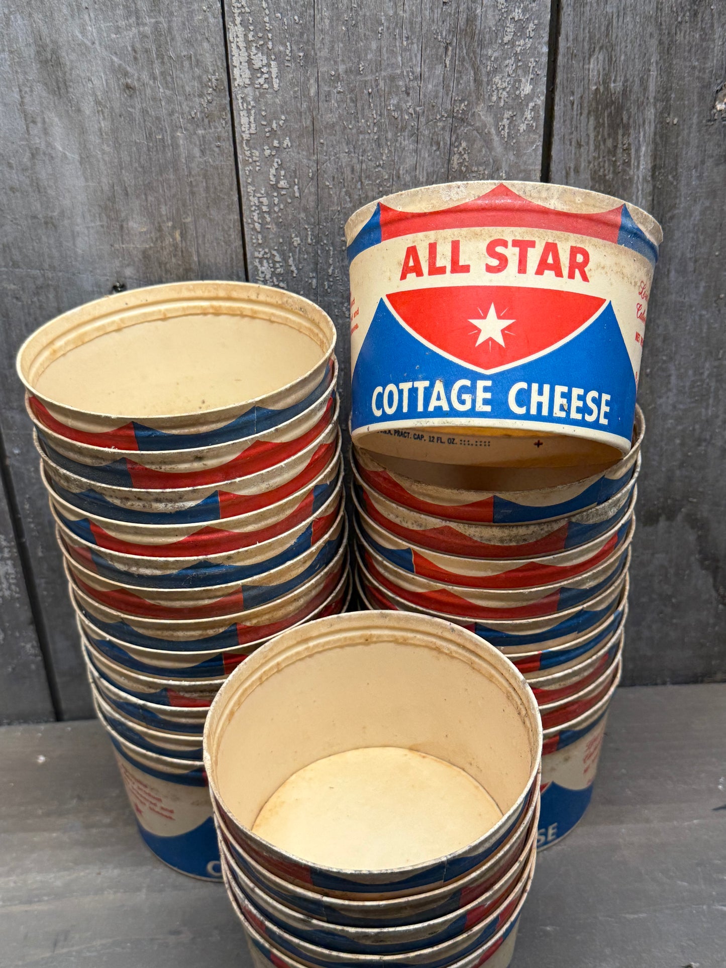 ALL STAR COTTAGE CHEESE, Vintage Container