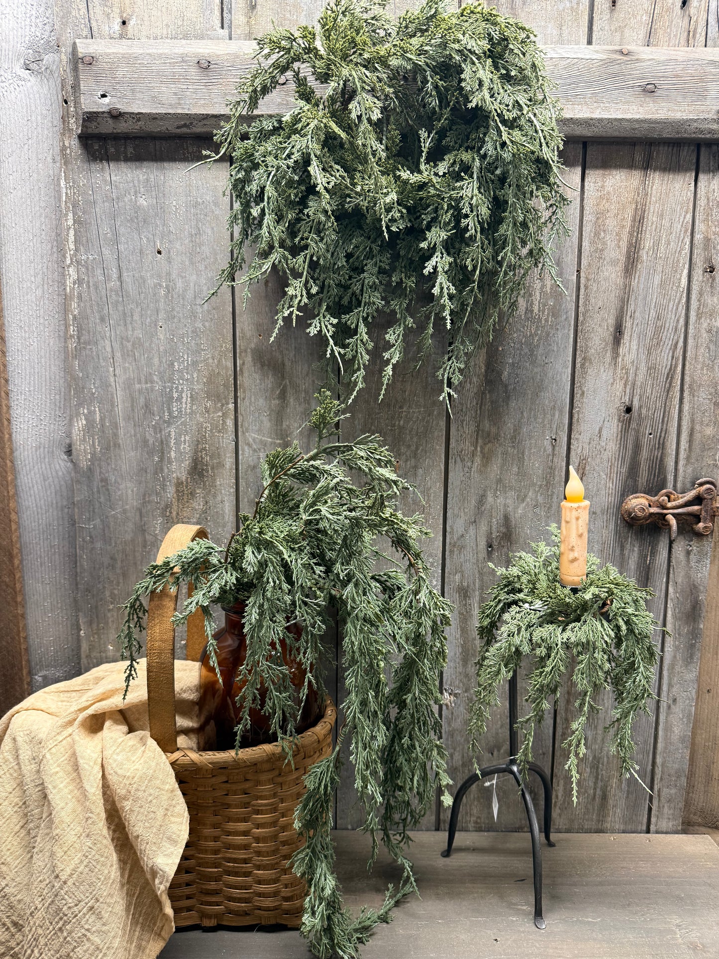 Dripping Garland, 17.5", DARK GREEN JUNIPER