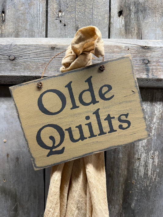 Sign, 5x7, OLD QUILTS