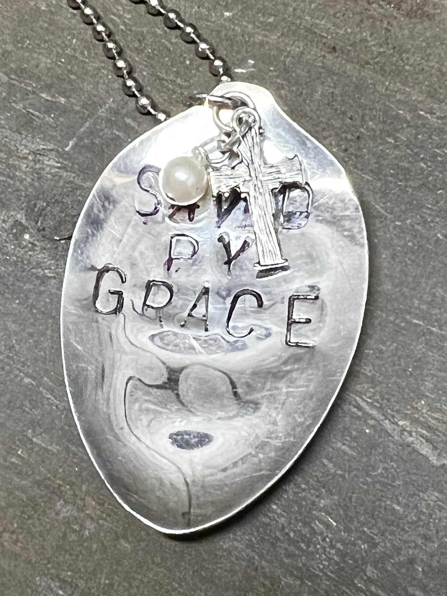 Necklace, Ball Chain W/Charms, SAVED BY GRACE