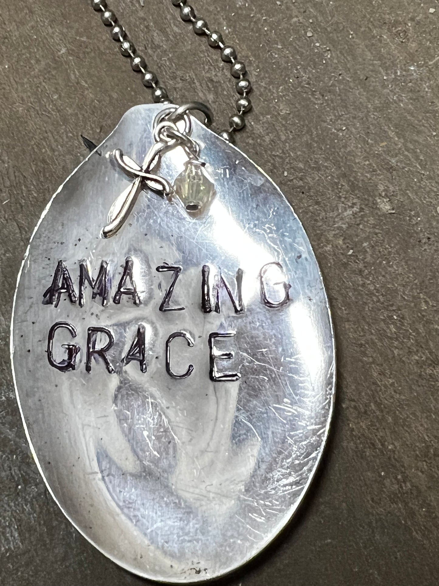 Necklace, Ball Chain W/Charms, AMAZING GRACE