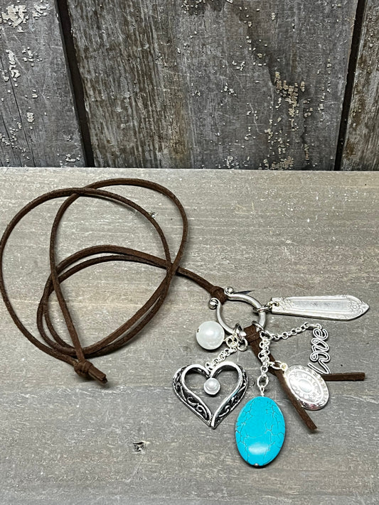 Necklace, Suede Cord, Assorted Styles, MaKenzie, TURQUOISE