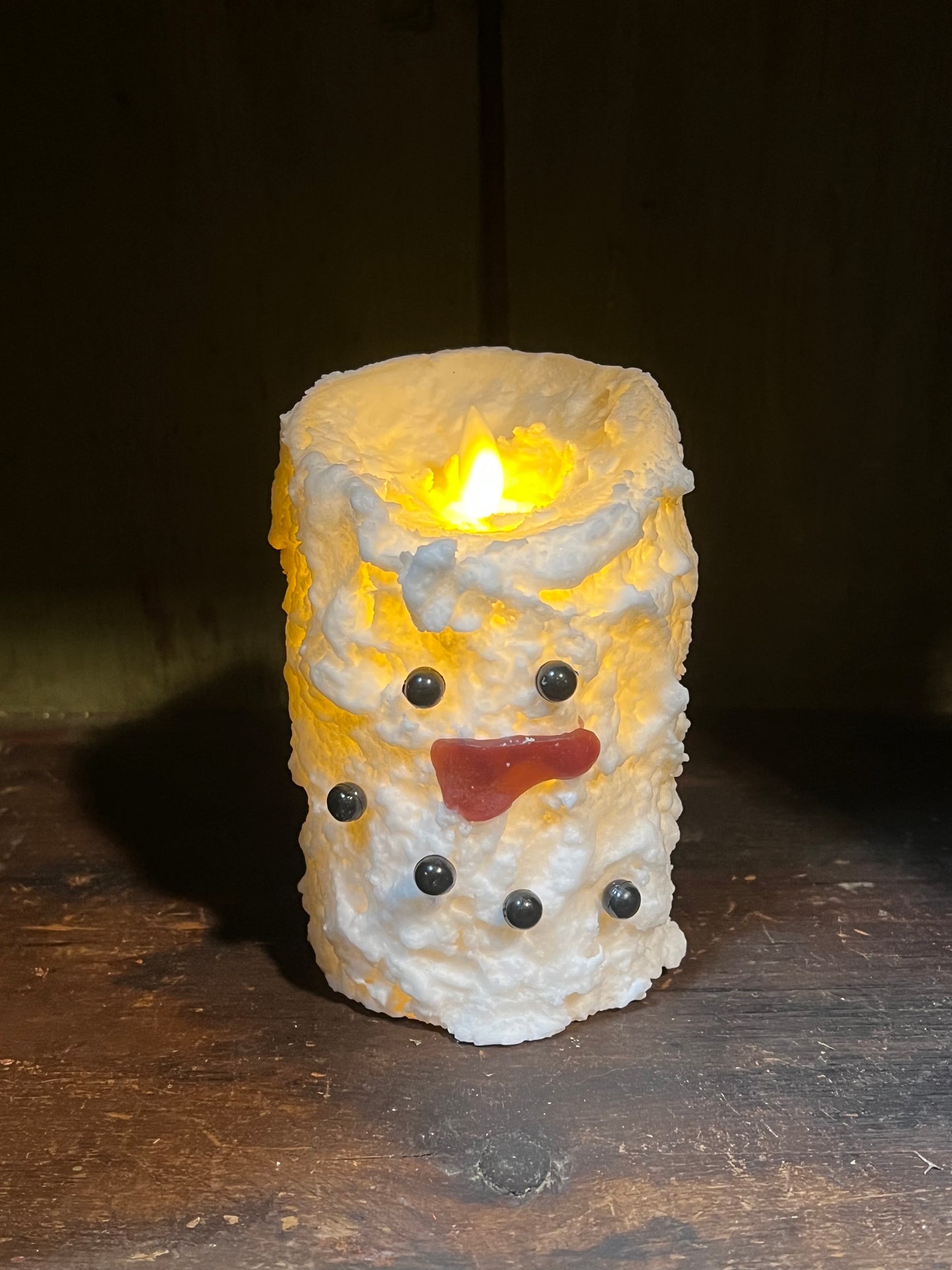 Candle, Moving Flame, BUMPY SNOWMAN