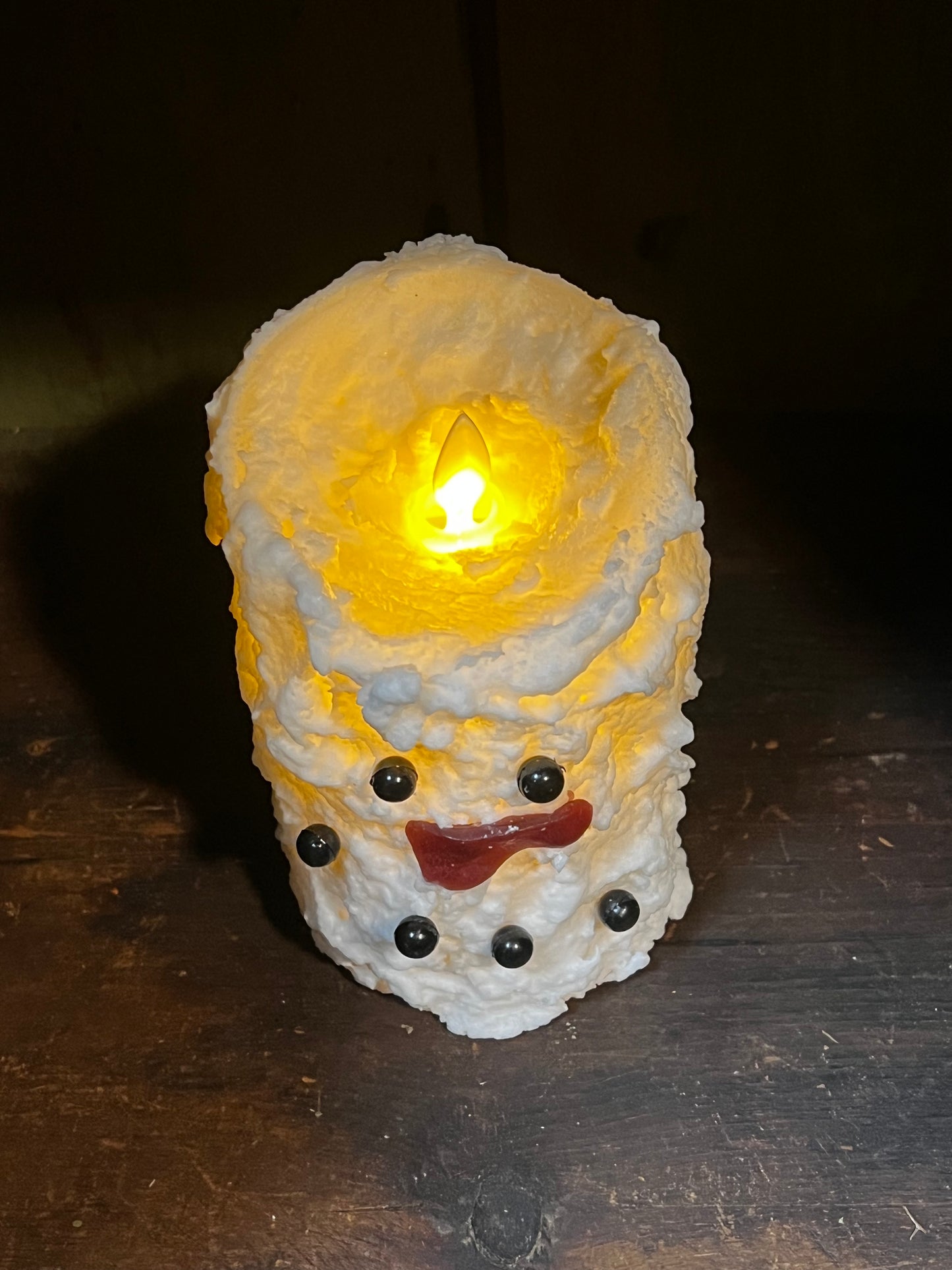 Candle, Moving Flame, BUMPY SNOWMAN