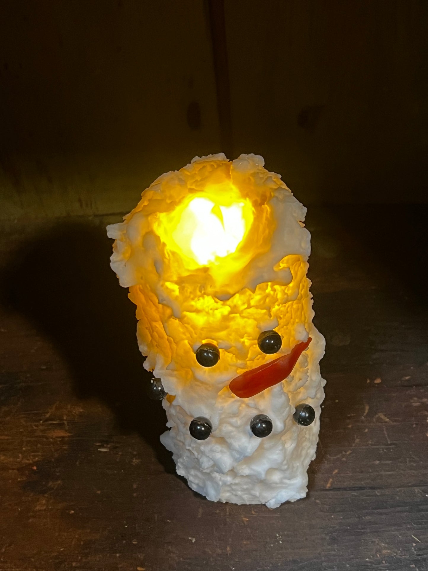 Candle, Moving Flame, BUMPY SNOWMAN