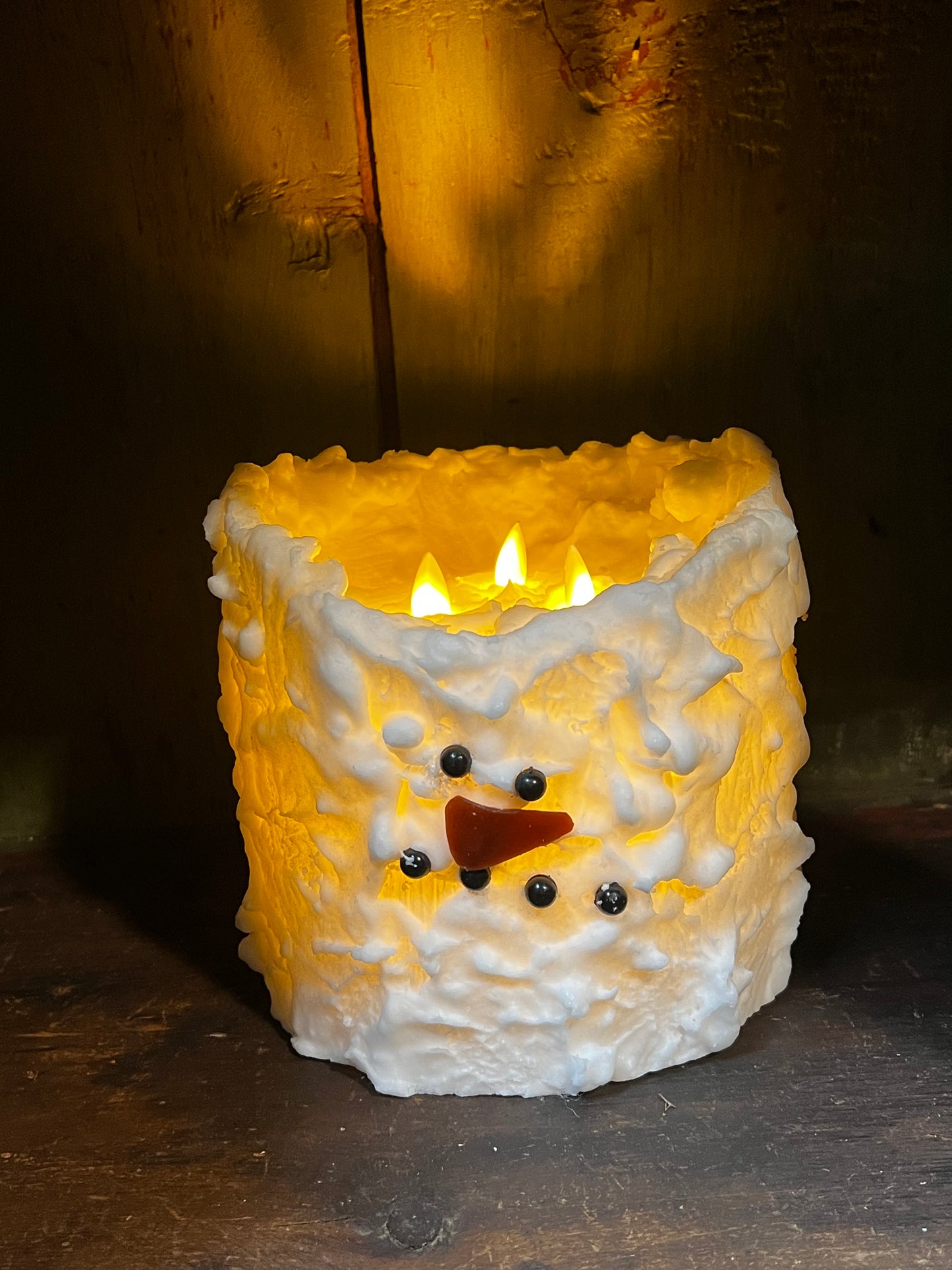 Candle, Moving Flame, BUMPY SNOWMAN