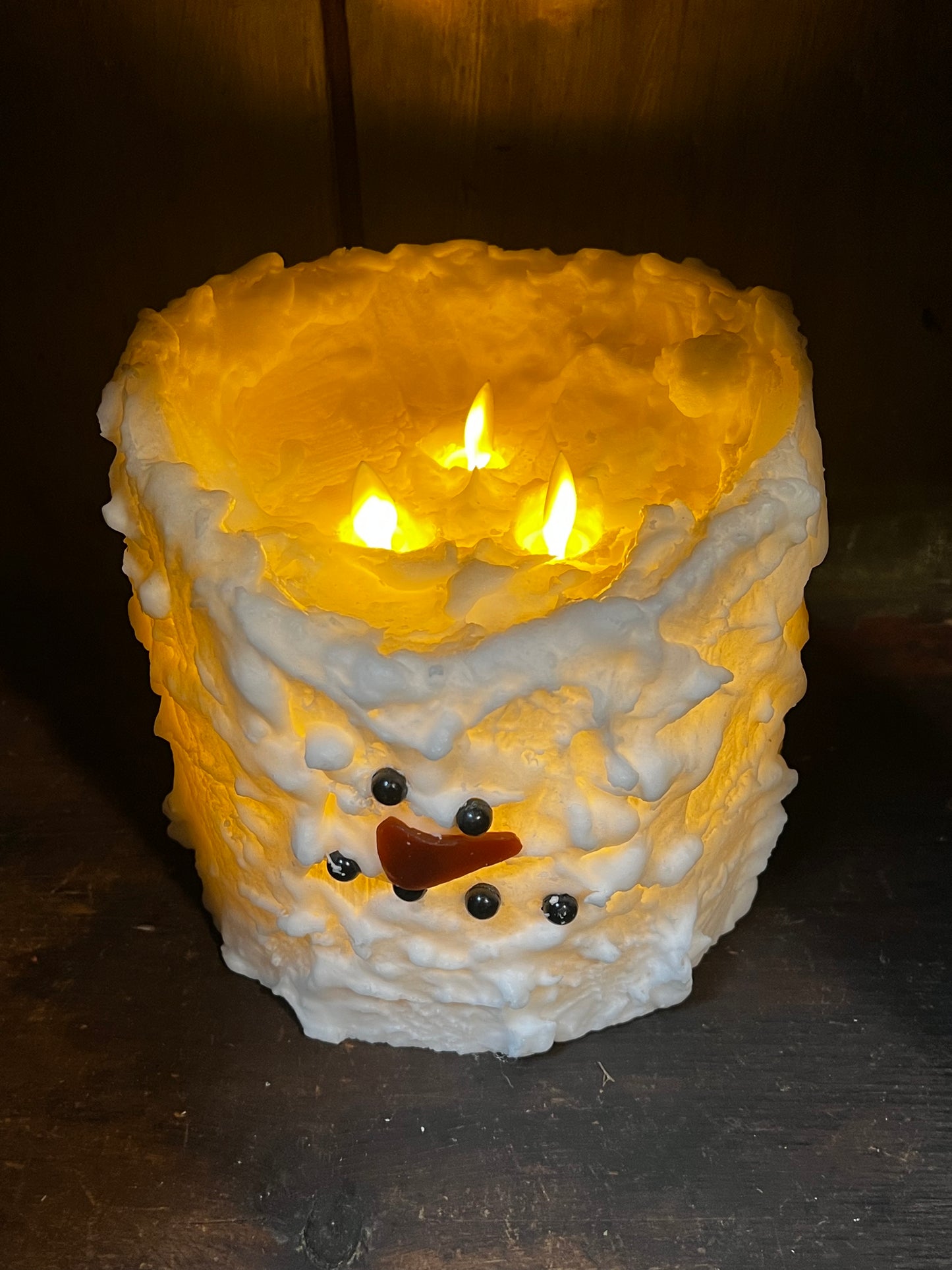Candle, Moving Flame, BUMPY SNOWMAN