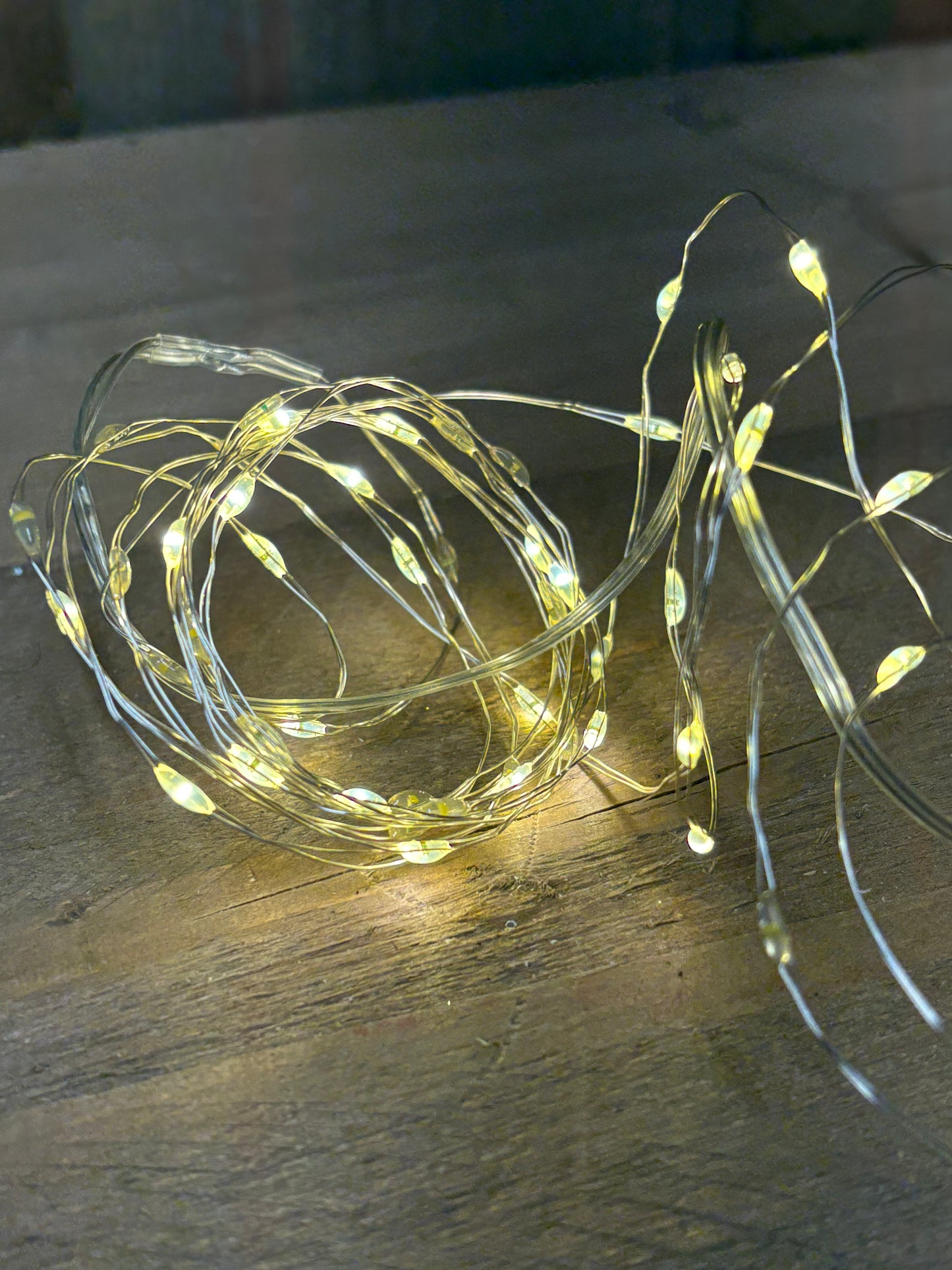 Moon Lights, 60 Bulb on Wire, Battery, WARM WHITE