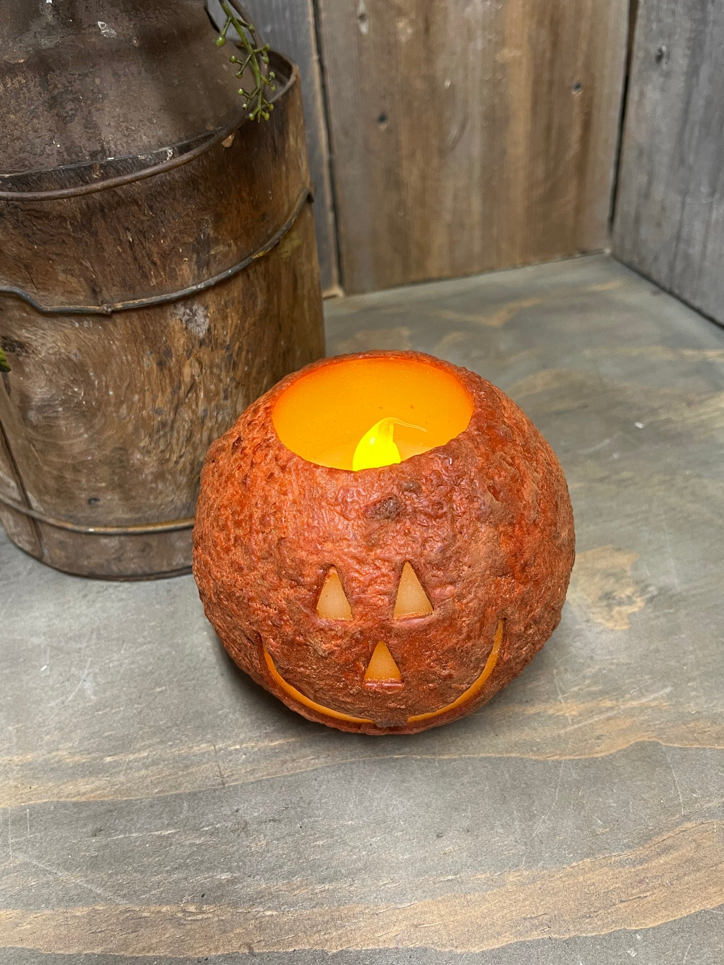 Candle, LED Round, JACK O'LANTERN