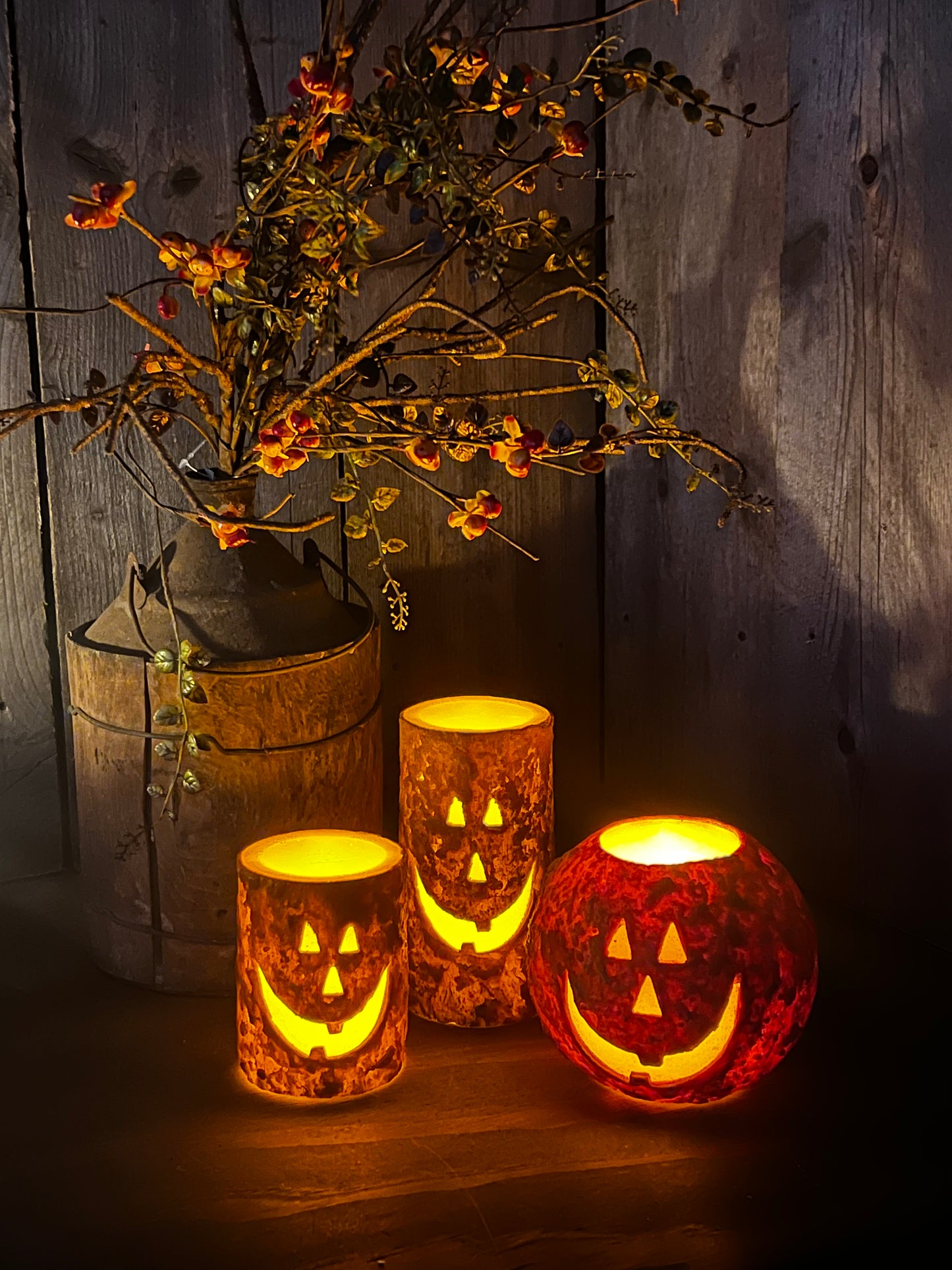 Candle, LED Round, JACK O'LANTERN