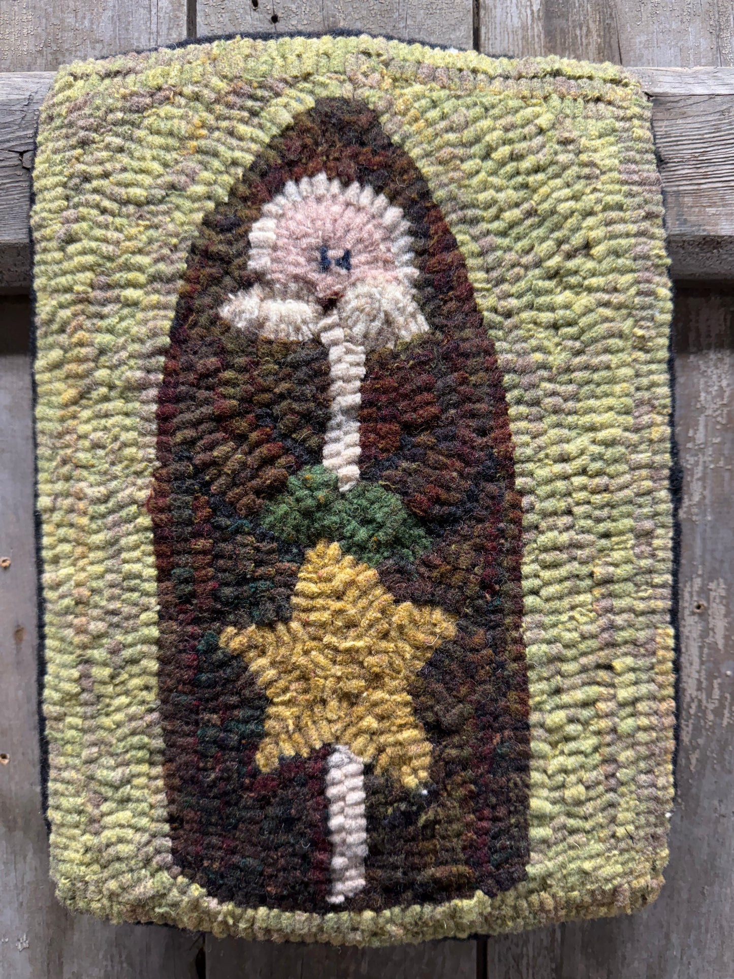 Class, 7/12, Rug Hooking, PRIMITIVE SANTA & STAR