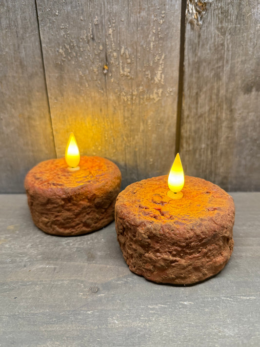 Cake Candle Tea Light, LARGE, SET/2