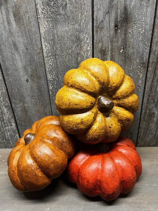 Pumpkin Stack, Set/3 TRI-COLOR