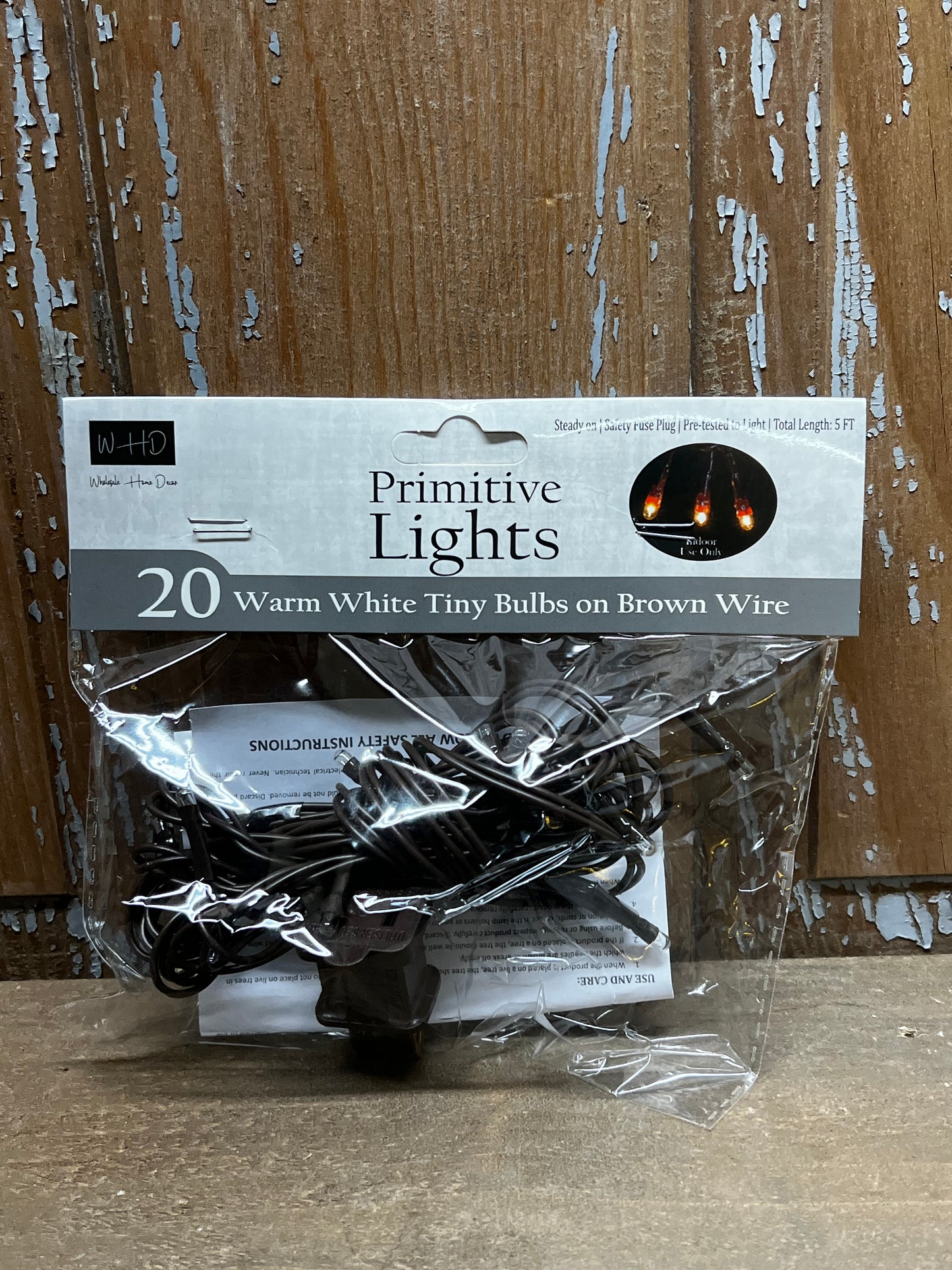 Teeny Bulbs, Brown Wire, 20 Count, WARM WHITE