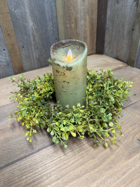 Candle Ring, 8", Baby's Grass, NEW GREEN