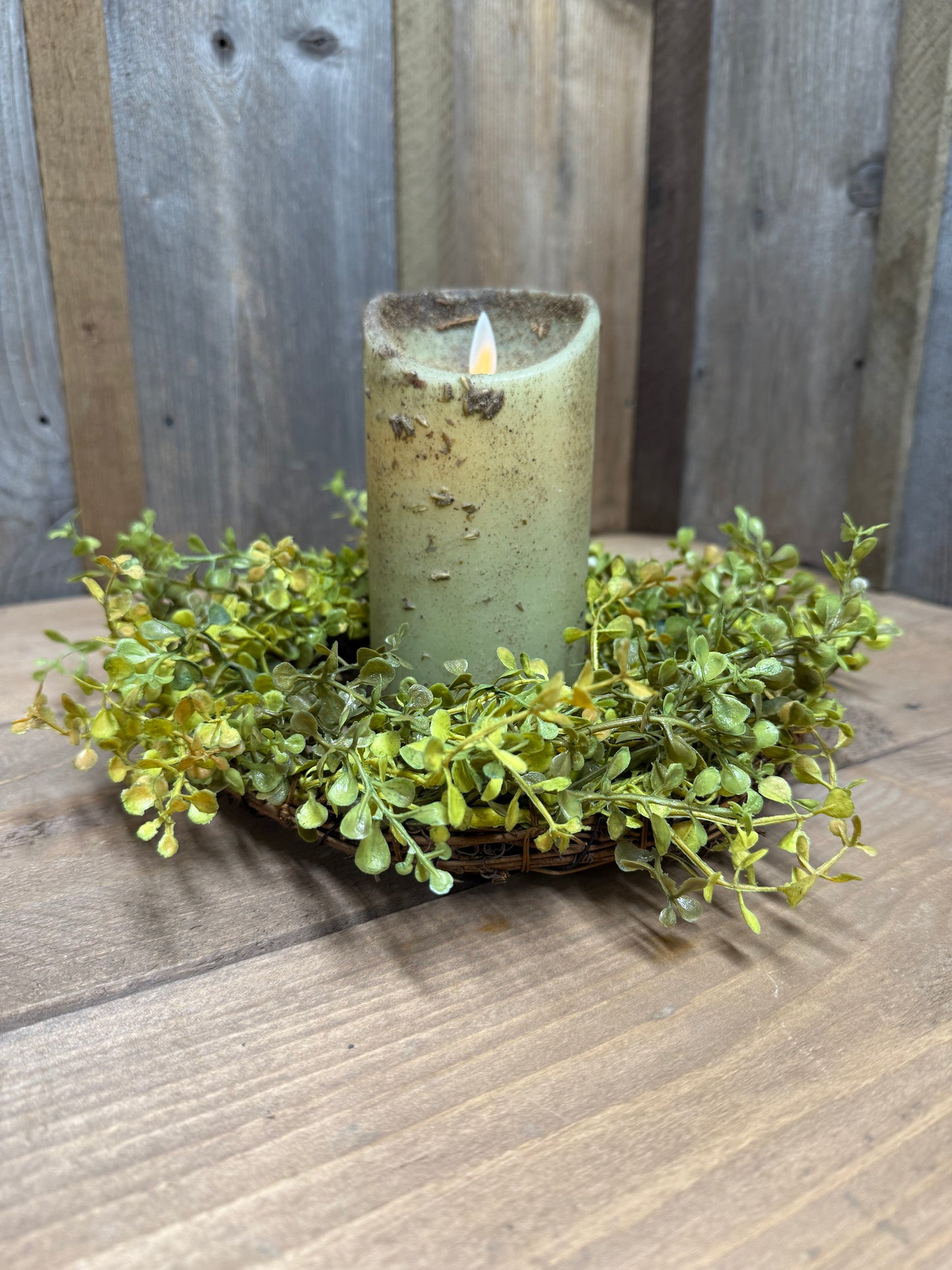 Candle Ring, 8", Baby's Grass, NEW GREEN